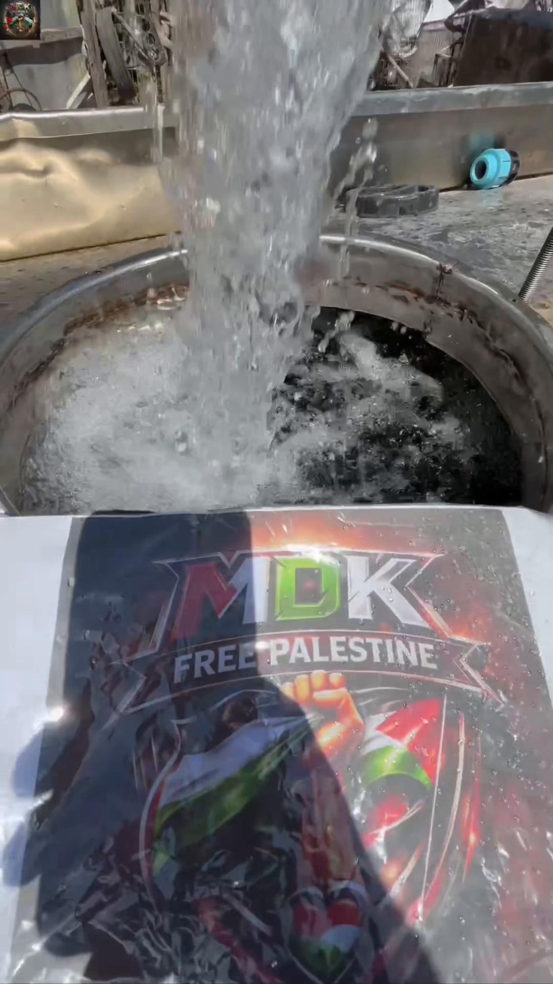 Aperçu de la distribution d’eau du collectif MDK dans le sud de Gaza